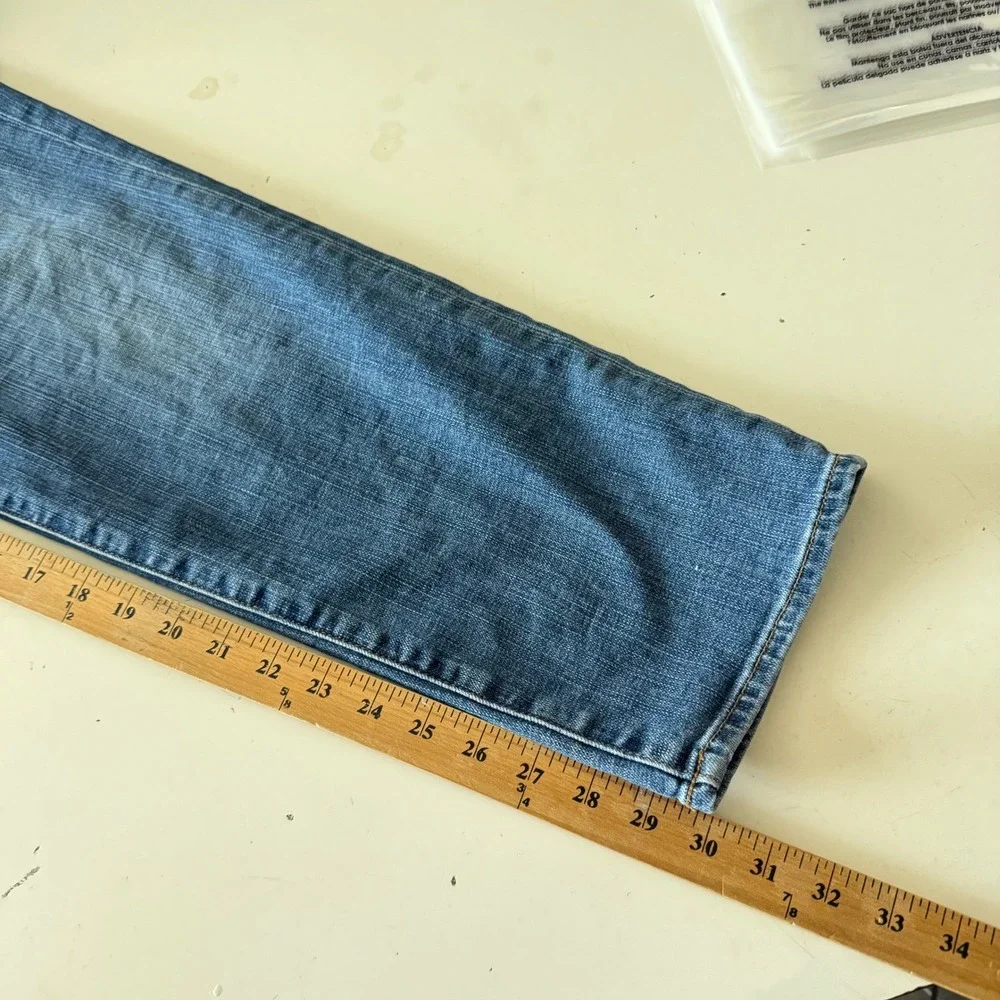 Lucky Brand 121 Slim Jeans Mens 38x30 Medium Wash Blue Denim Straight Leg Pants